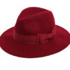red fedora felt hat