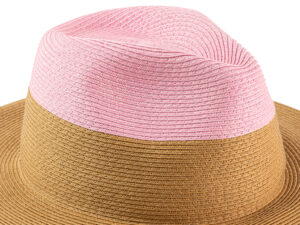 pink straw visor