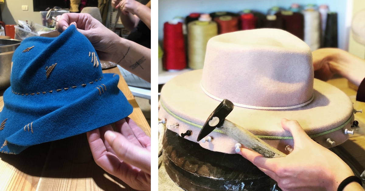 כובענות בישראל, סדנת עיצוב כובע לבד, ללמוד להכין כובעים