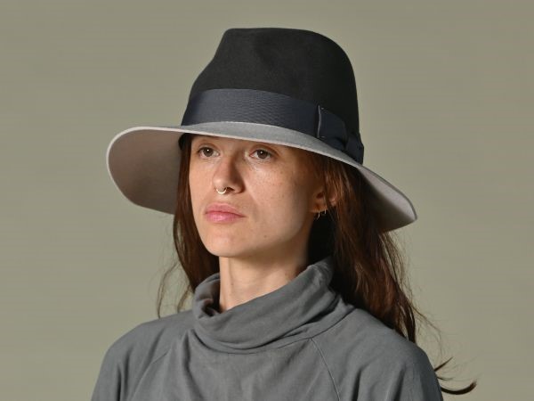TWO TONE FEDORA by Justine Hats Two Tone Straw Fedora Hat - main image 4